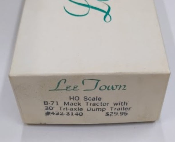 Lee Town 432-3140 HO B-71 Mack Trailer w/ 30' Tri-Axle Dump Trailer Kit