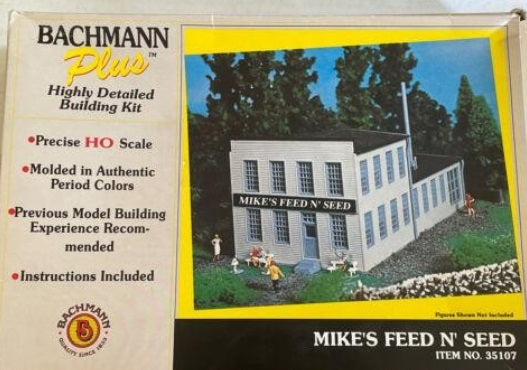 Bachmann 35107 HO Scale Mike's Feed N' Seed Building Kit