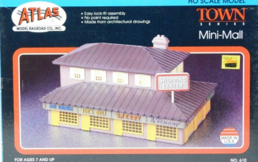 Atlas 610 HO Mini-Mall Town Series Building Kit