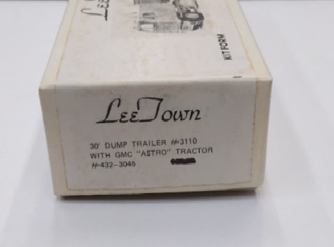 Lee Town 432-3045 HO Scale 30' Dump Trailer #3110 With GMC 