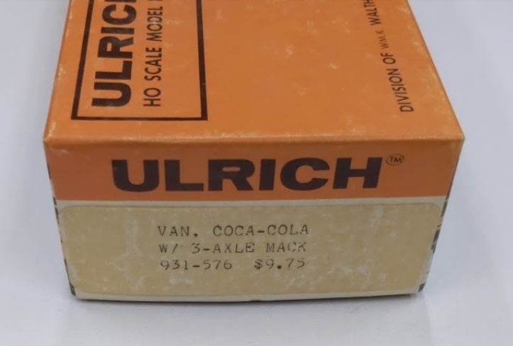 Ulrich 931-576 HO Van, Coca-Cola w/ 3 axle Mack Kit
