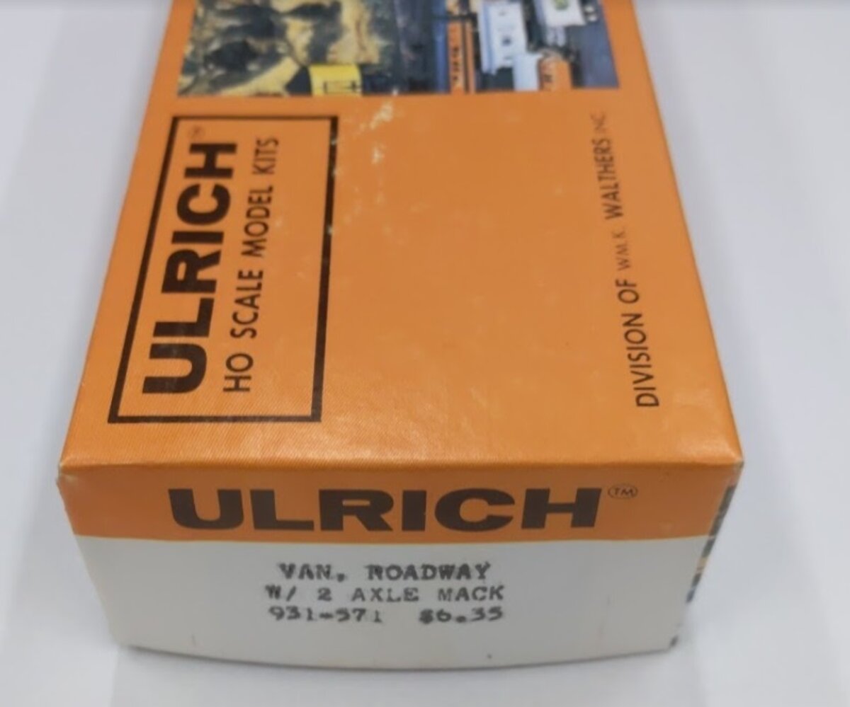 Ulrich 931-571 HO Roadway w/ 2 Axle Mack Kit