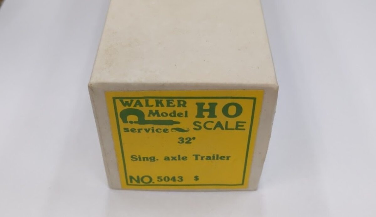 Walker Model Service 5043 HO Single Axle Trailer Kit