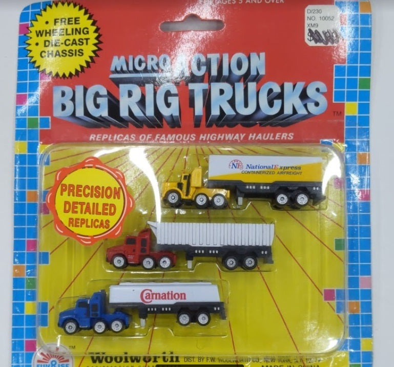 FunRise 10052 National Express Micro Action Big Rig Trucks (Pack of 3)