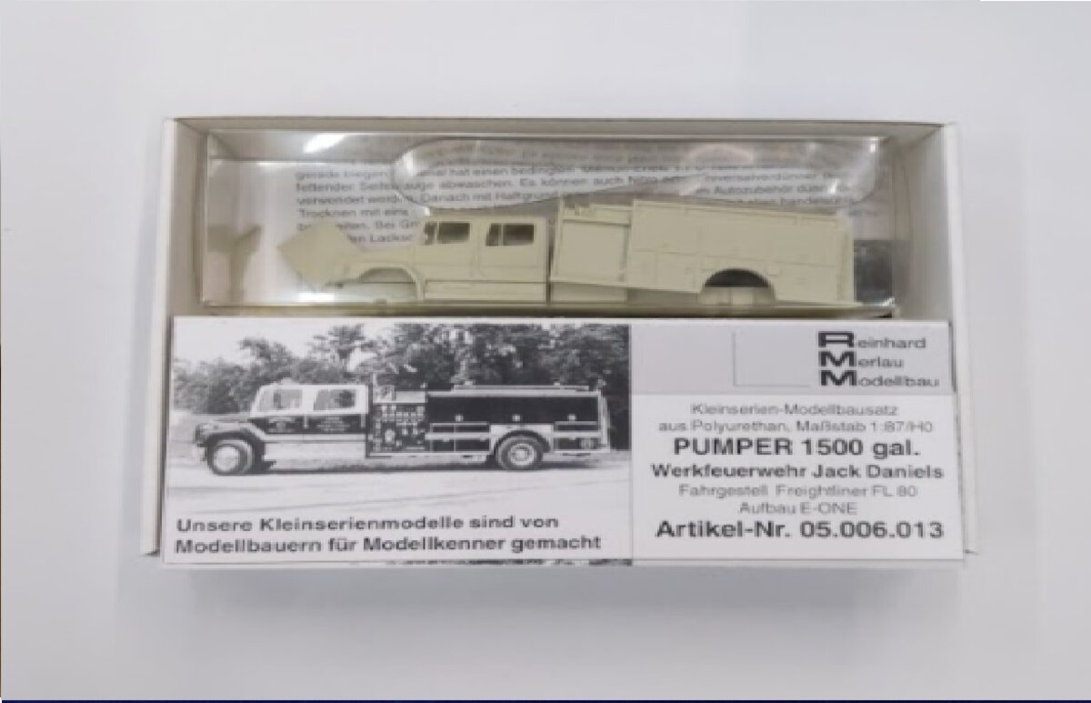 RMM 05.006.013 1:87 Jack Daniels Pumper Truck Resin Kit