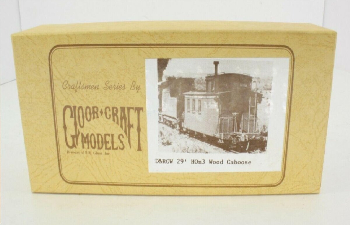 Gloor Craft Models 394 D&RGW 29' HOn3 Wood Caboose Kit.