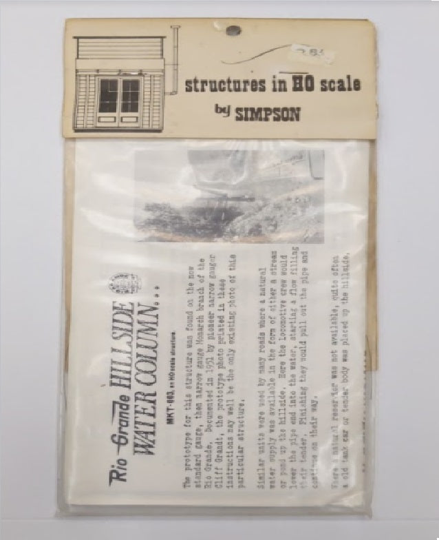 Structures By Simpson 133 HO Rio Grande Hillside Water Column