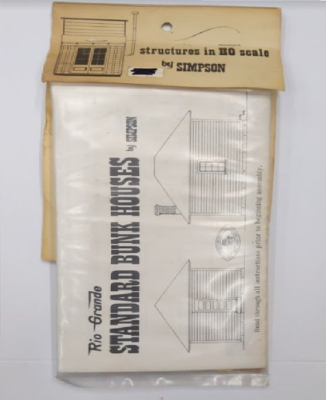 Structures By Simpson 140 HO Rio Grande Bunk Houses-2 Complete Kits