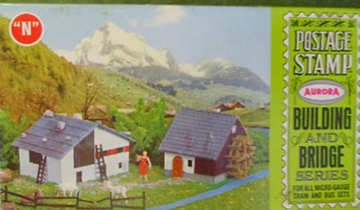 Aurora 4148-125 N Scale Cottage And Mill Building Kit