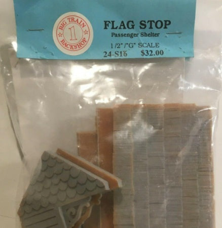 Big Train Backshop B14 G Scale Flag Stop Passenger Shelter Building Kit