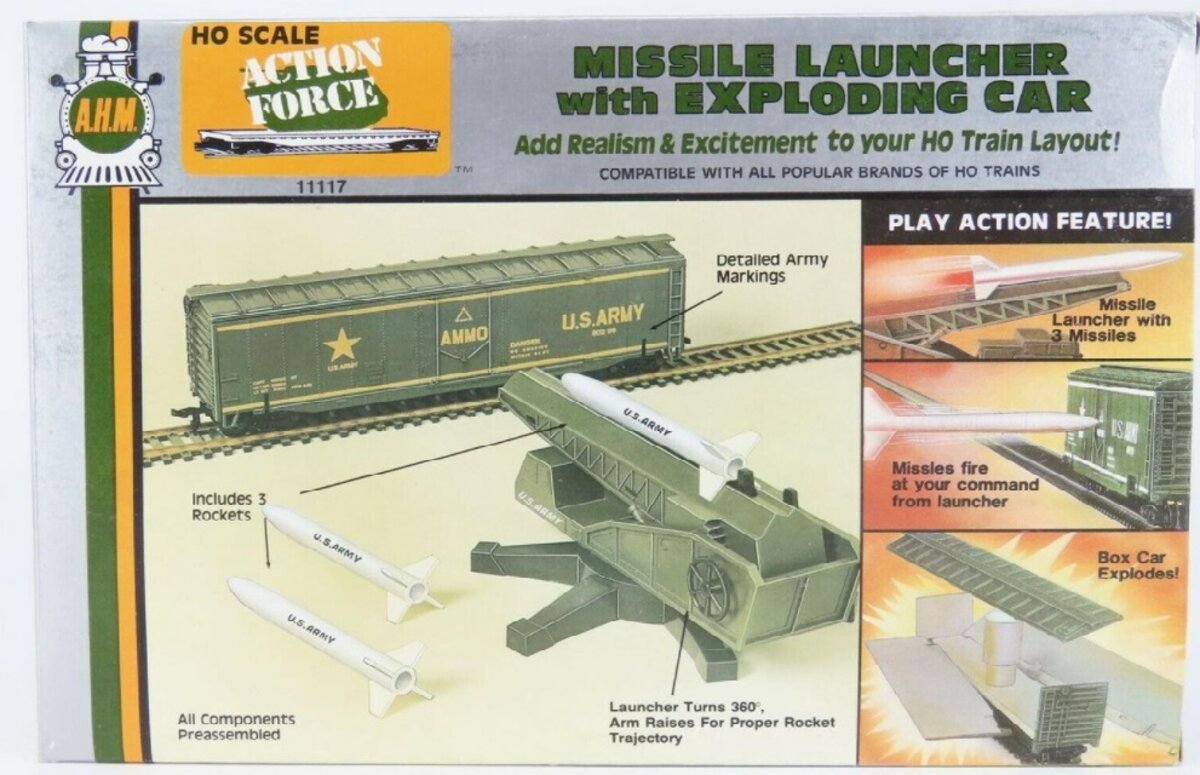 AHM 11117 HO Missile Launcher With Exploding Car US Army