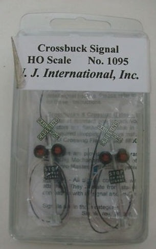 N.J. International, Inc 1095 HO Crossbuck Signal (Pack of 2)