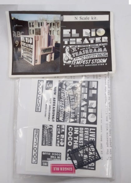 Downtown Deco n39 N Scale El Rio Theater Building Kit