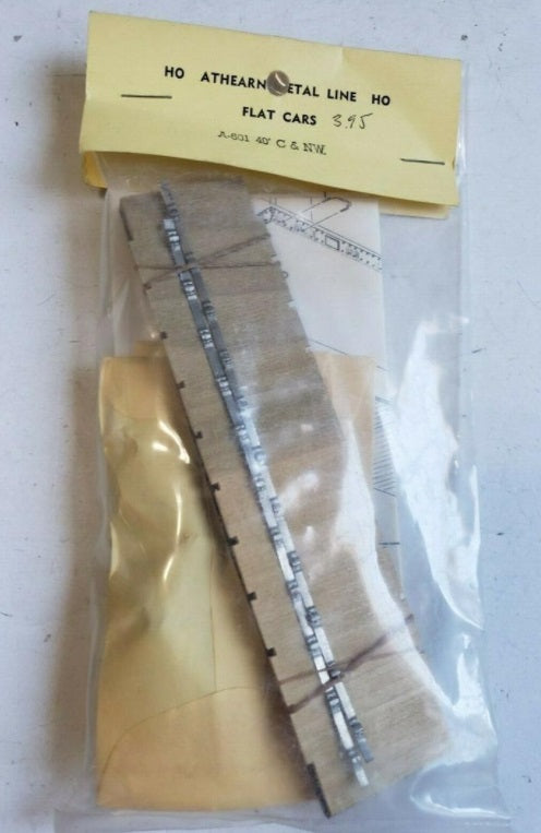 Athearn A-601 HO Metal Line 40' C & NW Flat Car Kit