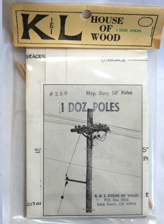 K&L House Of Wood 250 HO Heavy Duty 50' Poles