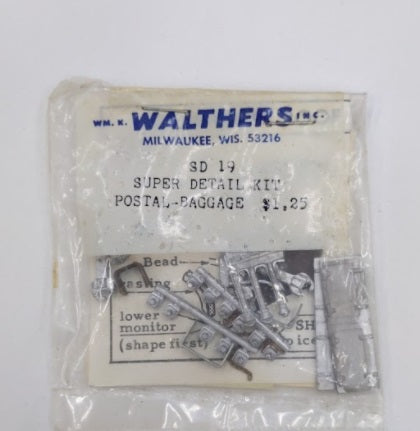 Walthers SD-19 Super Detail Kit Postal Baggage