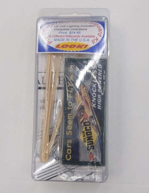 Micro-Scale Models N/HO Blue Sunoco Pre-Finished Billboard Kit 1 1/2 V