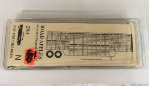 Road Apples 2701 N Scale 60' Stock Trailer Kit