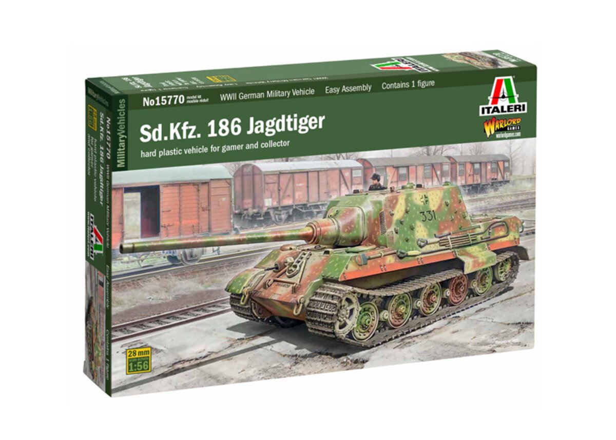 Italeri 15770 1:56 Sd. Kfz. 186 Jagdtiger Military Tank Model Kit
