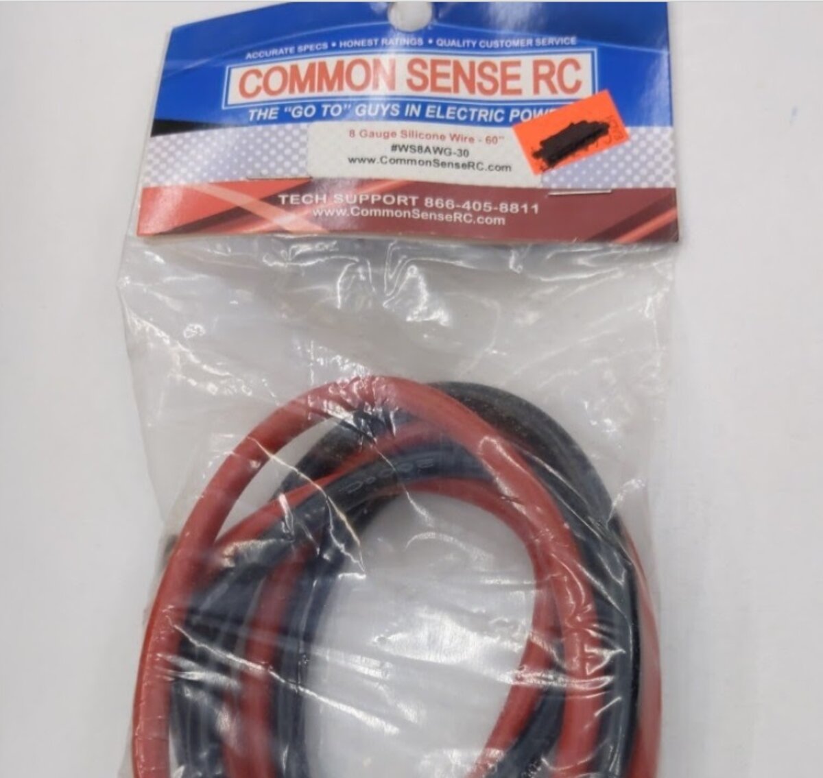 Common Sense RC WS8AWG-30 8 Guage Silicone Wire 60
