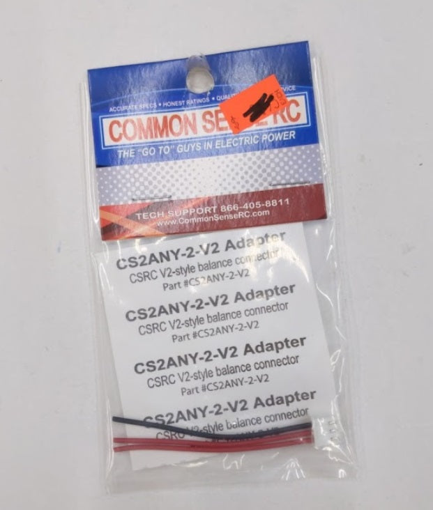 Common Sense RC CS2ANY-2-V2 Adapter CSRC V2-Style Balance Connector