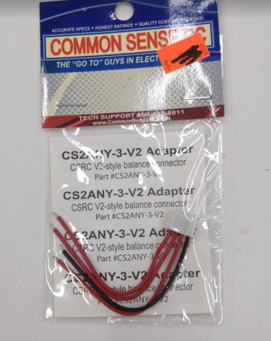 Common Sense RC CS2ANY-3-V2 Adapter CSRC V2-Style Balance Connector