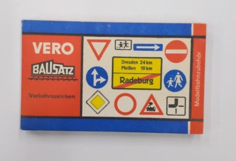 Vero 6/01 HO Verkehrszeichen Traffic Street Sign Model Kit