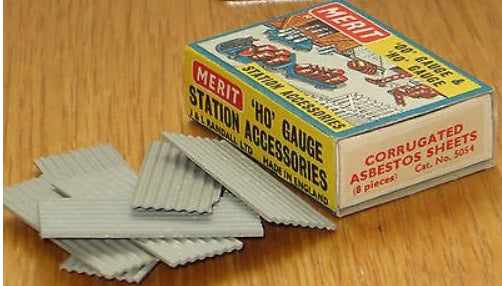 Merit International 5054 HO/OO Corrugated Asbestos Sheets (Pack of 8)