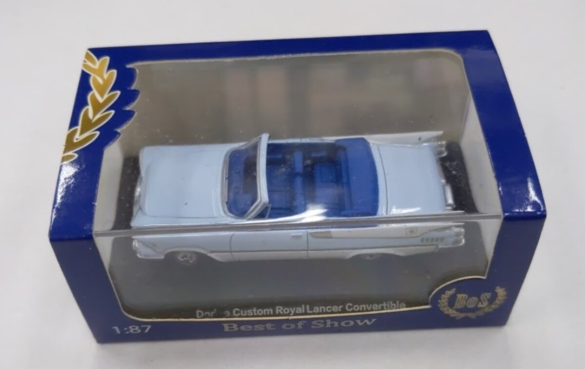 Best Of Show 1:87 Lt/Blue/Blue Dodge Custom Royal Lancer Convertible