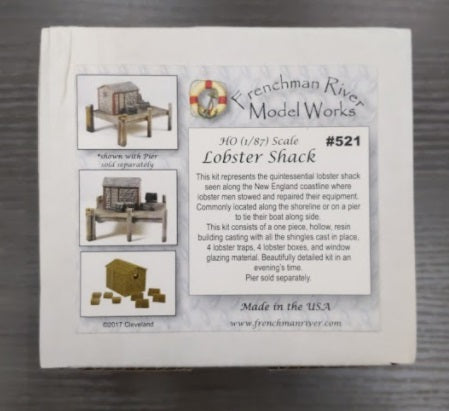 Frenchman River Modelworks 521 HO Lobster Shack Unpainted Resin Structure