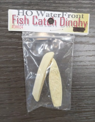 Model Tech Studios D0024 HO Water Front Fish Catch Dinghy (Pack of 2)