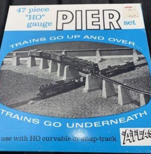 Atlas 0080 HO 47 Piece Pier Trestle For Use W/Curvable Or Snap-Track Set