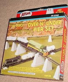 Atlas 0080 HO 47 Piece Pier Trestle For Use W/Curvable Or Snap-Track Set