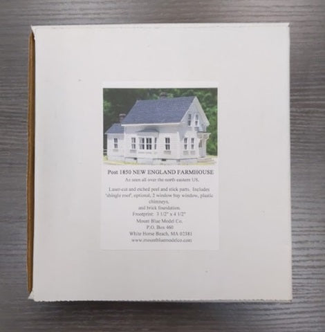 Mount Blue Model Co. 1012Hb HO Post 1850 New England Farmhouse Kit