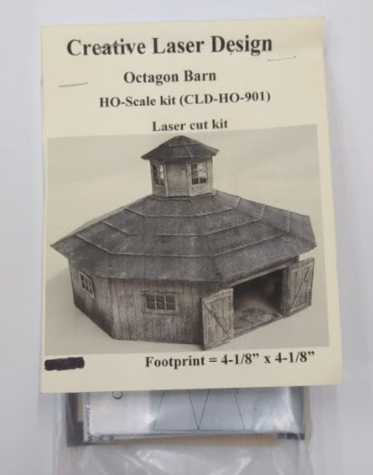 Creative Laser Design CLD-HO-901 HO Octagon Barn Laser Cut Kit