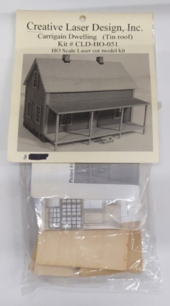 Creative Laser Design CLD-HO-051 HO Carrigain Dwelling (Tin Roof) Kit