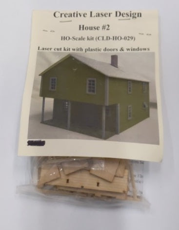 Creative Laser Design CLD-HO-029 HO House # 2 Laser Cut Kit