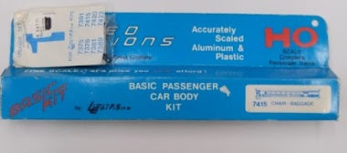 Limited Editions 7415 HO Chair Baggage Basic Passenger Car Aluminum & Plastic