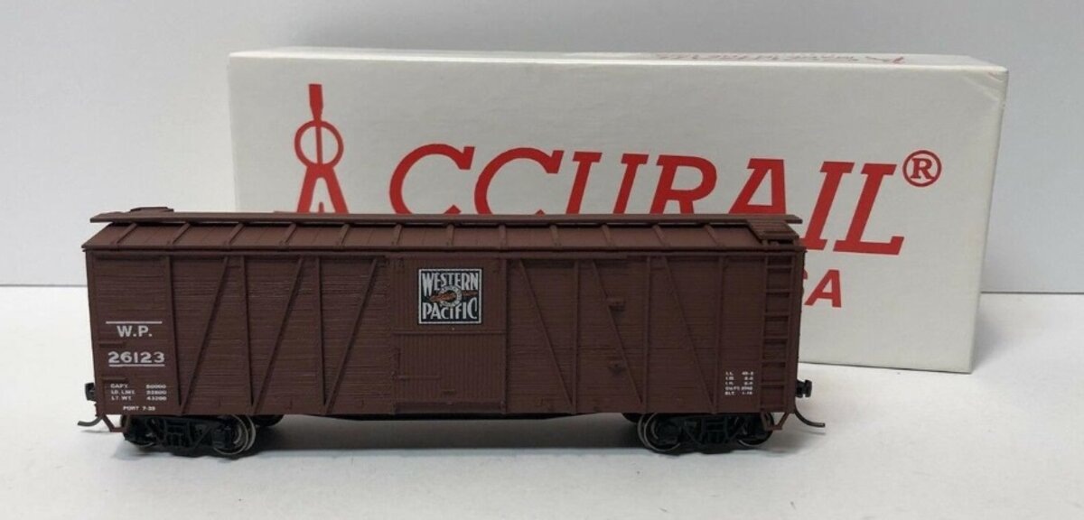 Accurail 1583.1 HO Western Pac. 40' O. B. Boxcar #26123 Wood Ends Kit