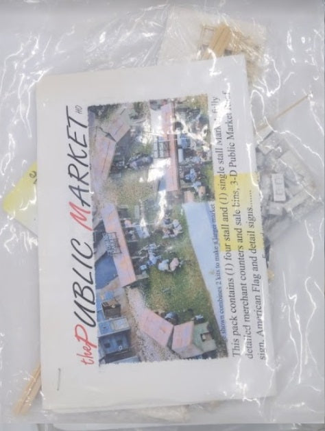 Model Tech Studios S0072 HO Roadside Public Market Stalls Kit