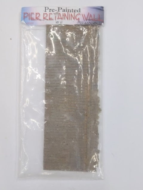 Model Tech Studios D0012P HO Waterfront Details Pier Retaining Wall, Pre Aged