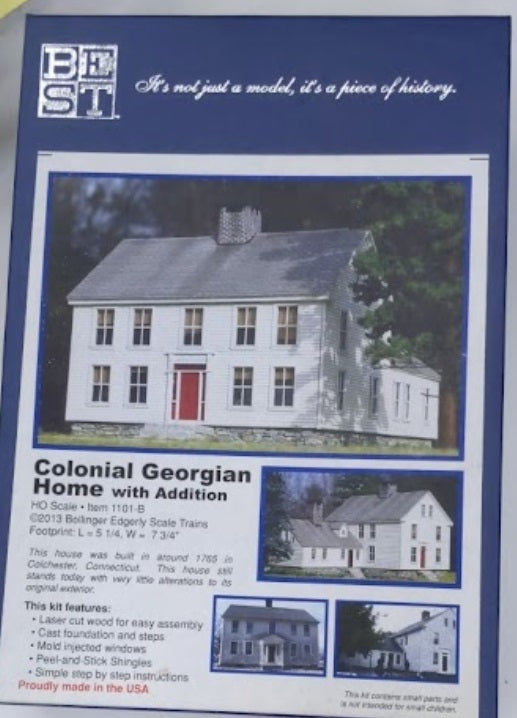 BEST 1101-B HO Colonial Georgian Home w/ Addition Kit