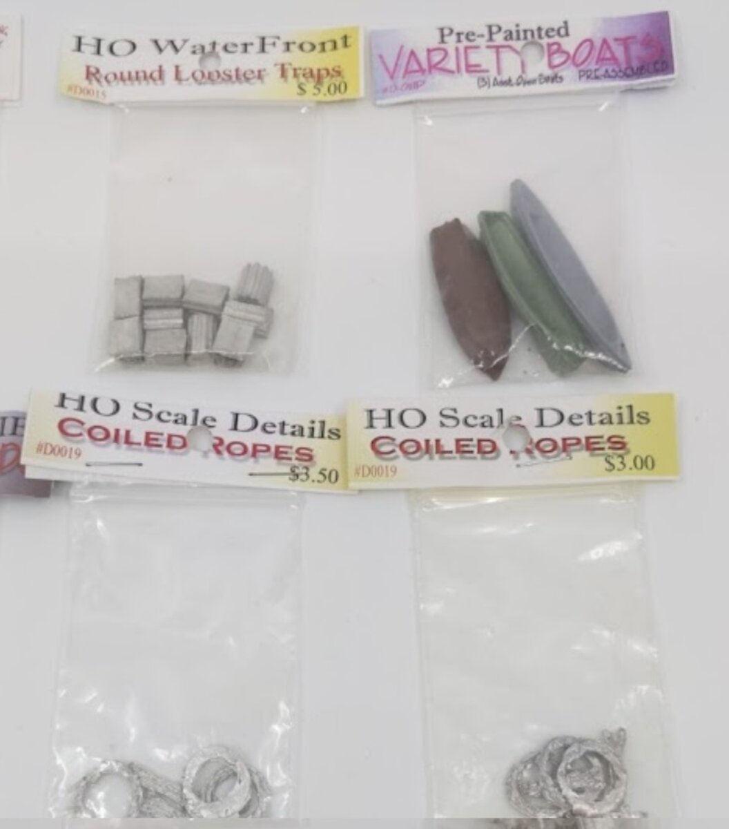 Model Tech Studios Lot of 12 Fishing Equipment / Boats / Lobster Accessories