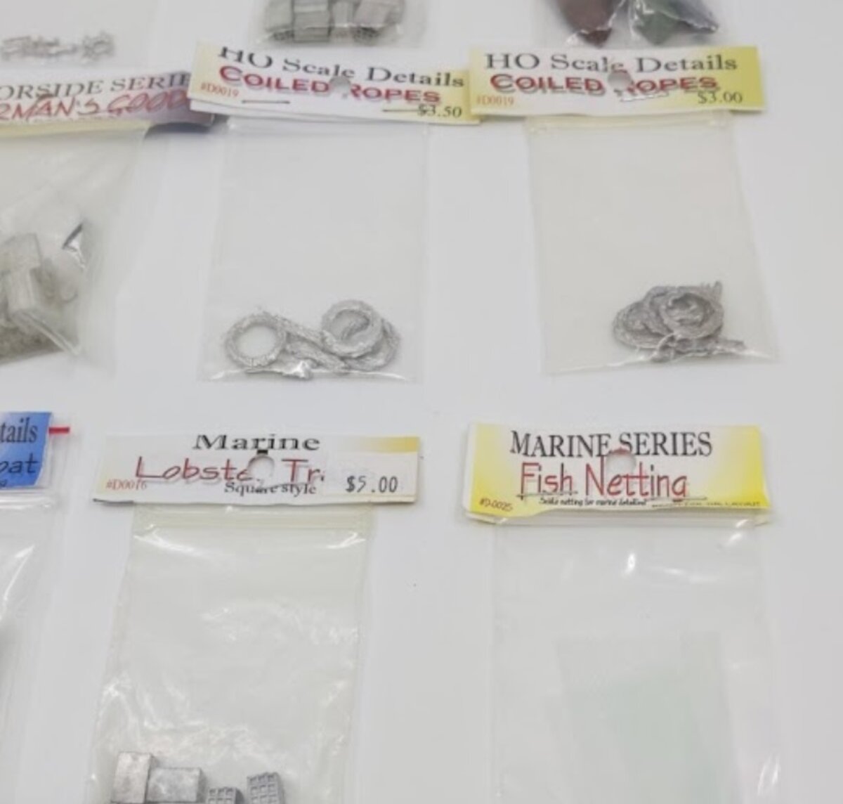 Model Tech Studios Lot of 12 Fishing Equipment / Boats / Lobster Accessories