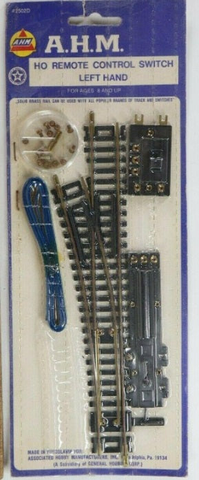AHM 2502D HO Left Hand Remote Control Switch Turnout