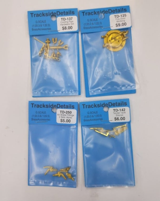 Trackside Details G Scale Lot of 4 Brass Accessories 125, 137, 250, 142