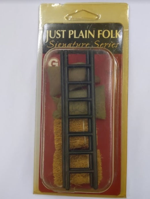 Just Plain Folk 533 G Scale 2 Sacks 2 Hay Bales 2 Ladders