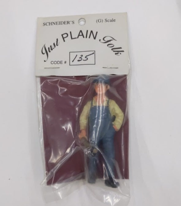 Just Plain Folk 135 G Scale Worker with Hammer