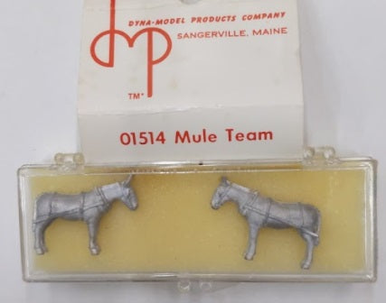 Dyna-Model 01514 HO Mule Team Unpainted Pair Set