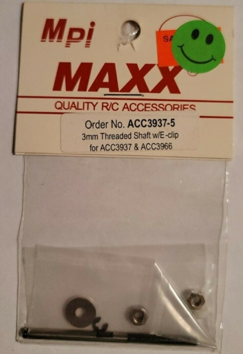 Maxx Products ACC3937-5 3MM Threaded Shaft W/E-Clip For ACC3937 & 3966